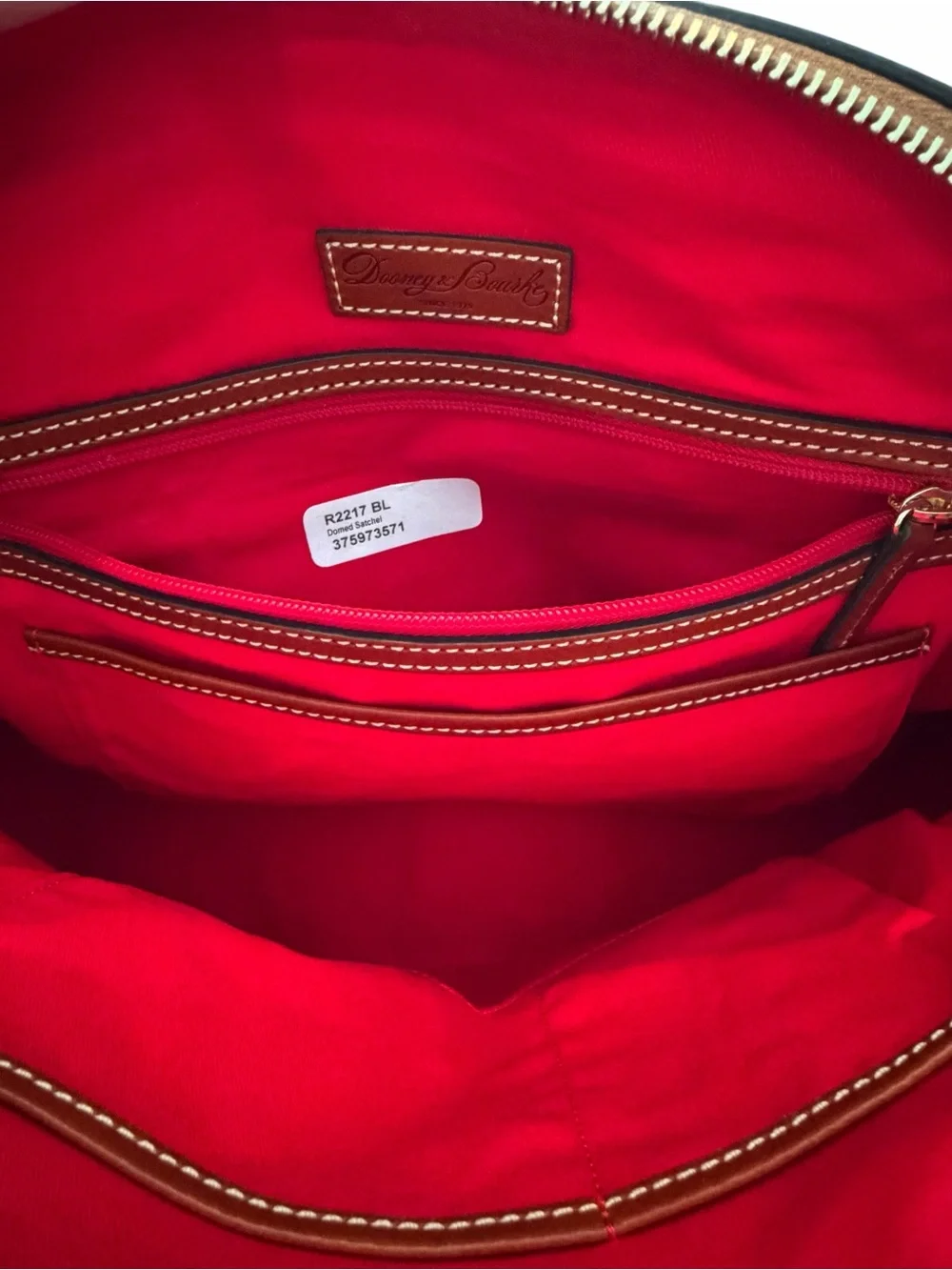 Dooney & Bourke Domed Satchel Black Pebble Leather Tassel Bag